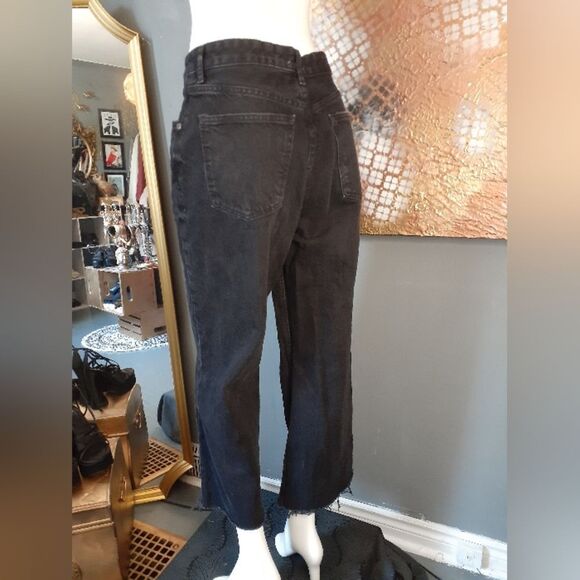 Zara Classic Black Women's Straight Wide Leg Jeans - Picture 5 of 15